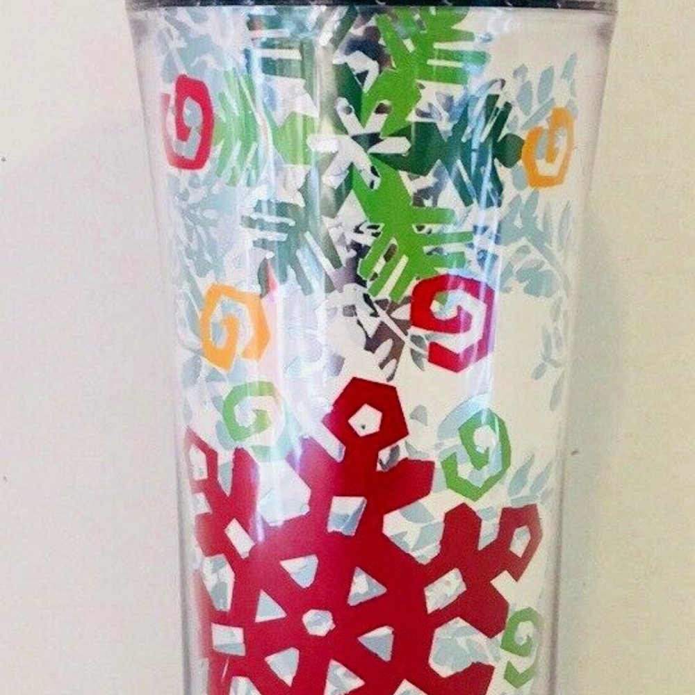 2007 Starbucks Christmas Snowflake Coffee Tumbler